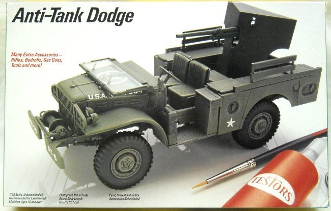 Testors 1/35 Dodge M6 Anti-Tank Gun Carrier 37mm Jeep - (ex Peerless / Max), 839 plastic model kit